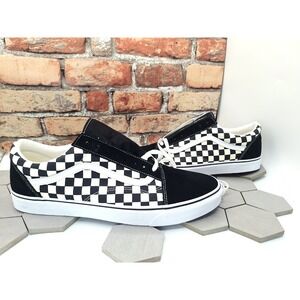 Vans Old Skool Checkerboard Black White Skate Shoes Men's Size 15  Rare Classic